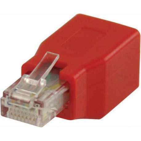 Nedis - Nedis CCGP89251RD Cat6 Crossover-netwerkadapter Rj45 Male - Rj45 Female Rood - 30 Dagen Niet Goed Geld Terug