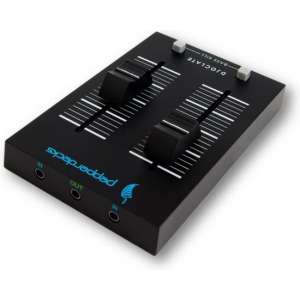 Pepperdecks DJoclate - Mini Audiomixer met 2 kanalen - Mobiel Mengpaneel