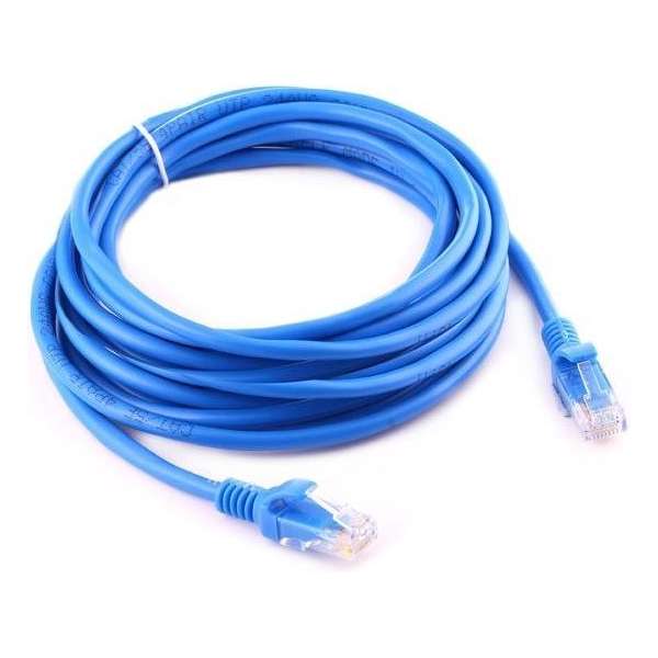 10m CAT5E Ethernet netwerk LAN / internet kabel (10000 Mbit/s) - Blauw