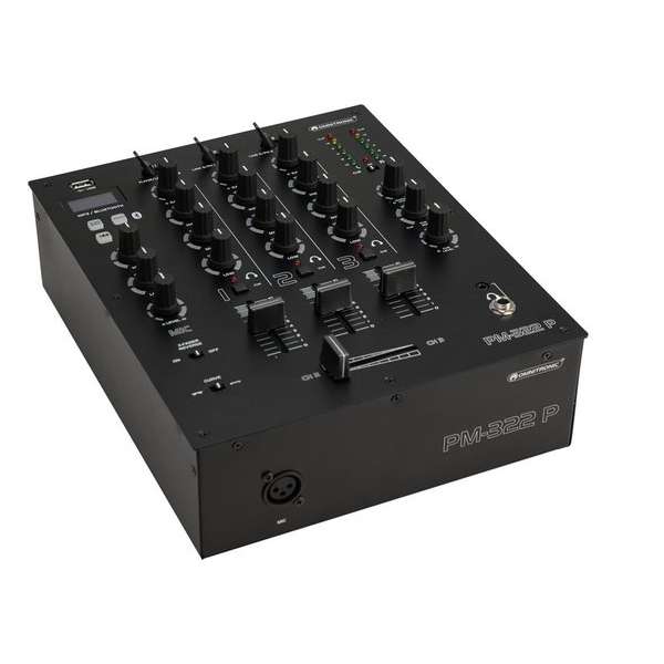 OMNITRONIC Mengpaneel - Audio mixer PM-322P | dj mengpaneel USB | dj mixer met Bluetooth en USB Player | mp3