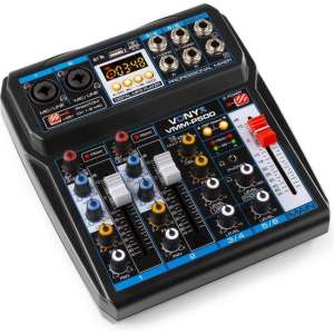 Mengpaneel - Vonyx VMM-P500 mixer met Bluetooth, mp3 speler en digitale sound processor (echo & delay effecten)