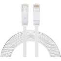 5m CAT6 Ultra dunne Flat Ethernet netwerk LAN kabel (1000Mbps) - Wit