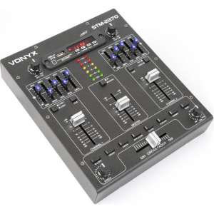 SkyTec STM2270 4-Kanaals Mixer Geluidseffecten SD/USB/MP3/BT