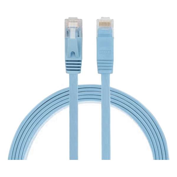 By Qubix internetkabel - 1 meter - blauw - CAT6 ethernet kabel - RJ45 UTP kabel met snelheid van 1000Mbps