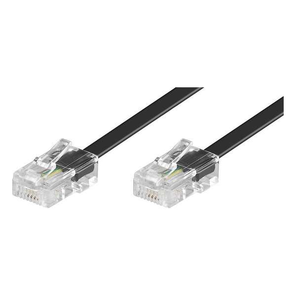 S-Impuls RJ45 - RJ45 4-aderige ISDN telefoonkabel / zwart - 20 meter