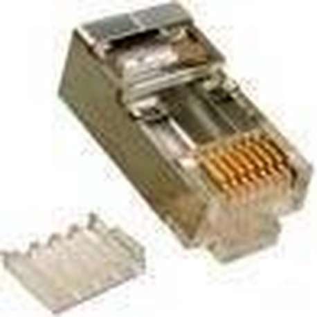 Intronics Shielded CAT6 RJ-45 connector voor kabel met soepele en massieve aders in zakje 25 stuks