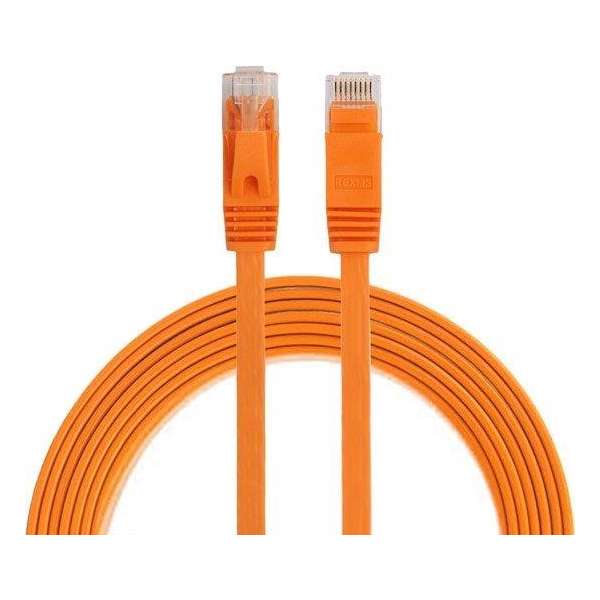 2m CAT6 Ultra dunne Flat Ethernet netwerk LAN internet kabel (1000Mbps) - Oranje