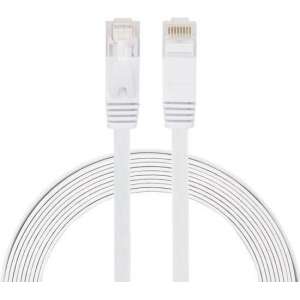 3m CAT6 Ultra dunne Flat Ethernet netwerk LAN kabel (1000Mbps) - Wit