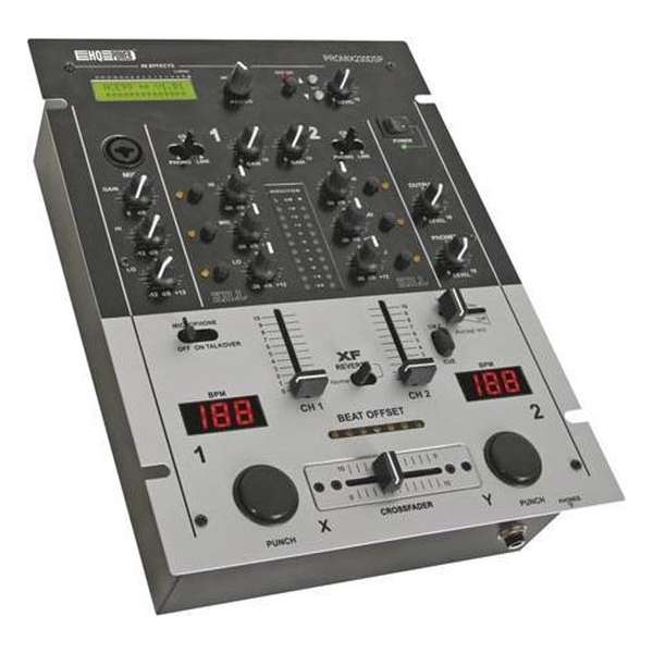 HQ Power Professional DJ mixer 2 channels DSP effects 2 kanalen 20 - 26000 Hz