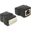 DeLOCK 65527 kabeladapter/verloopstukje RJ45 Zwart, Zilver