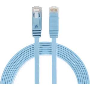 2m CAT6 Ultra dunne Flat Ethernet netwerk LAN kabel (1000Mbps) - Blauw