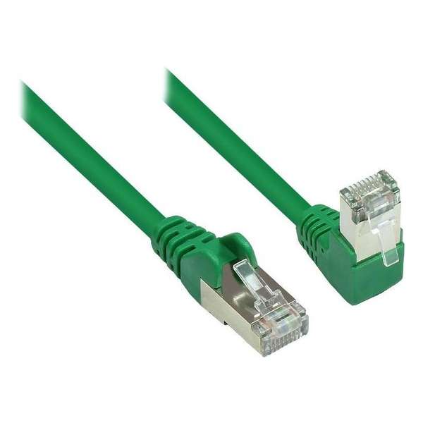 S-Impuls S/FTP CAT6 Gigabit netwerkkabel haaks/recht / groen - 1 meter