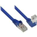 S-Impuls S/FTP CAT6 Gigabit netwerkkabel haaks/recht / blauw - 5 meter