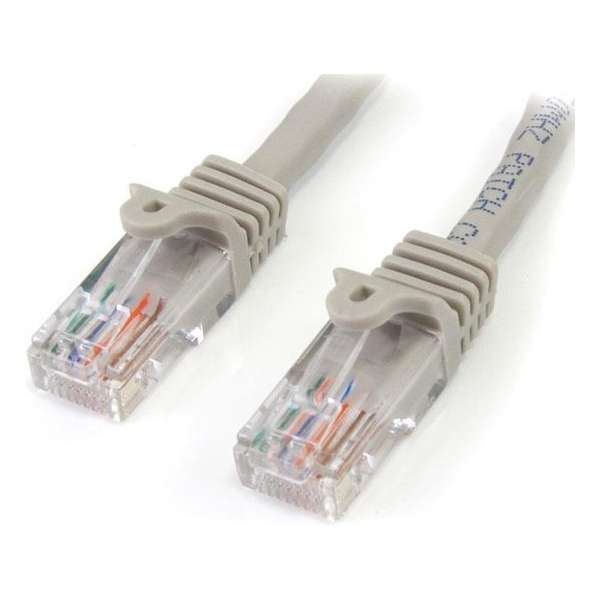 StarTech.com 15 m Cat5e RJ45 UTP Netwerkkabel zonder Uitsteeksels Grijs