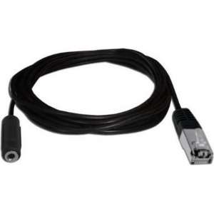 Cavus RJ45 naar 3,5mm Jack audio adapter voor B&O / zwart - 1,8 meter