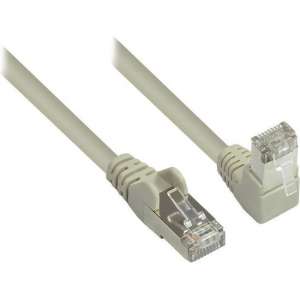 S-Impuls S/FTP CAT6 Gigabit netwerkkabel haaks/recht / grijs - 1 meter