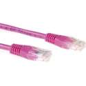 ACT CAT6A UTP 0.5m netwerkkabel 0,5 m U/UTP (UTP) Roze