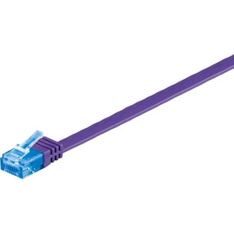 Wentronic 96346 5m Cat6a U/UTP (UTP) Violet, Blauw netwerkkabel