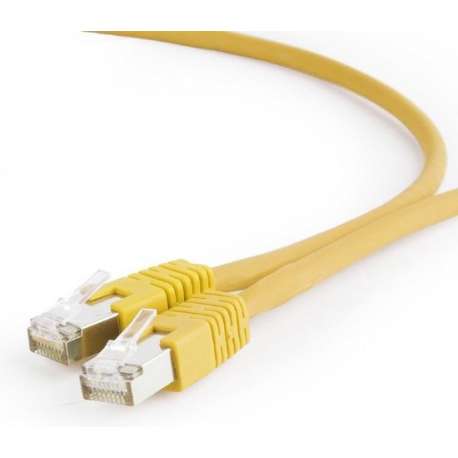 S/FTP Cat6A patchkabel LSZH, geel 1.5 m