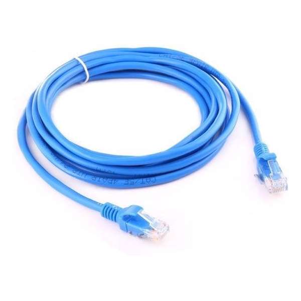 4m CAT5E Ethernet netwerk LAN internet kabel (1000 Mbit/s) - Blauw