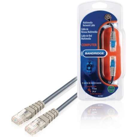 Bandridge BCL7007 - Cat 5 UTP-kabel - RJ45 - 7.5 m - zwart