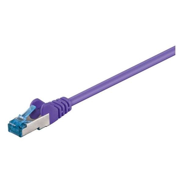 Goobay S/FTP CAT6a 10 Gigabit netwerkkabel / paars - LSZH - 2 meter