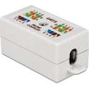 DeLOCK Premium verbindingsbox voor U/UTP CAT6 netwerkkabel - toolless / wit