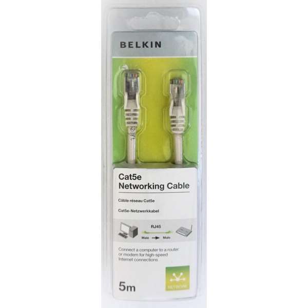 Belkin A3L791CP05MWHHS - Cat 5 UTP-kabel - RJ45 - 5 m - Wit