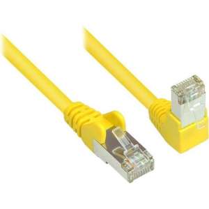 S-Impuls S/FTP CAT6 Gigabit netwerkkabel haaks/recht / geel - 3 meter