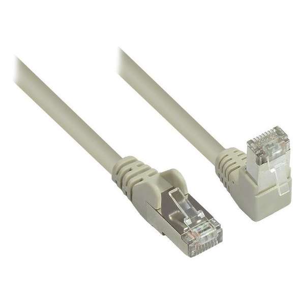 S-Impuls S/FTP CAT6 Gigabit netwerkkabel haaks/recht / grijs - 5 meter