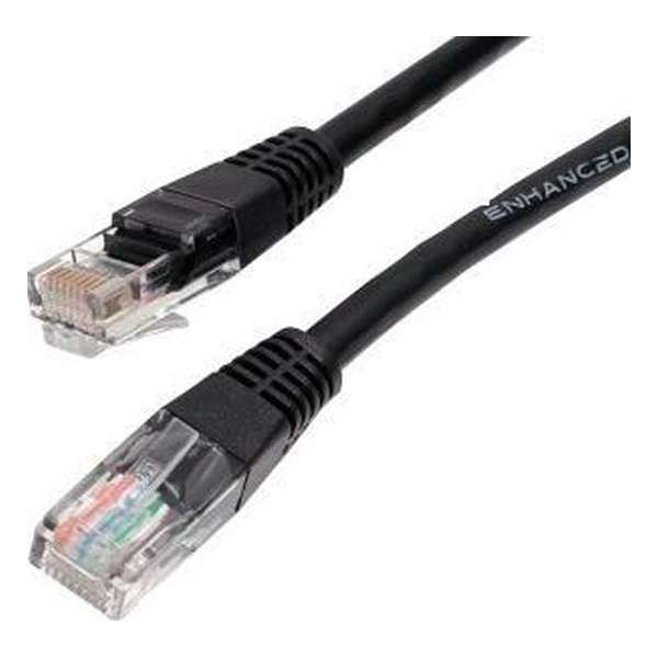 CablExpert PP12-0.5M/BK - Netwerkkabel, UTP Cat5E, zwart