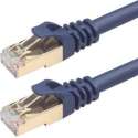 By Qubix internetkabel - CAT8 Ethernet LAN kabel - 10 meter - RJ45 - donkerblauw