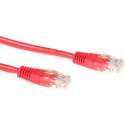 ACT CAT5E U/UTP netwerkkabel  3 meter - Rood