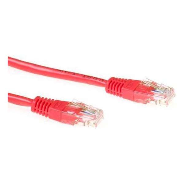 ACT CAT5E U/UTP netwerkkabel  3 meter - Rood