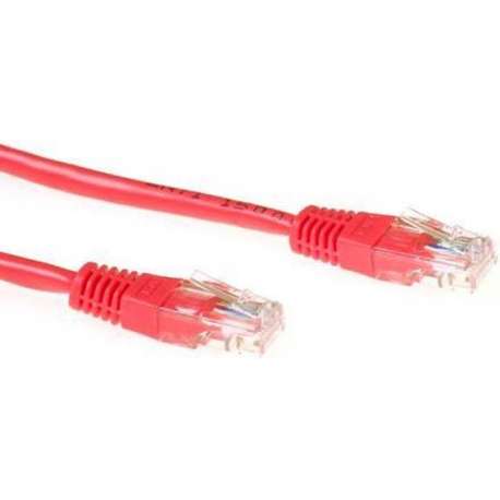 ACT CAT5E U/UTP netwerkkabel  3 meter - Rood