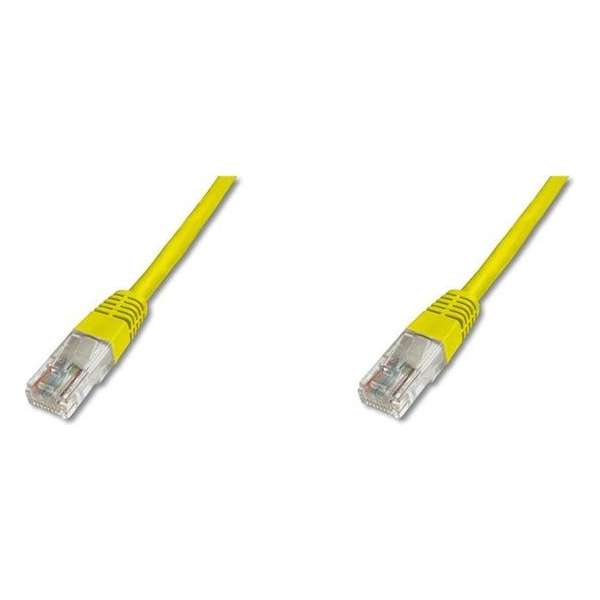 Digitus Patch Cable, UTP, CAT6, PVC, 1M, yellow netwerkkabel Geel