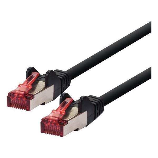 LOGON TCR66SS100BL netwerkkabel 10 m Cat6 SF/UTP (S-FTP) Zwart