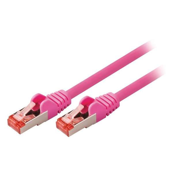 Valueline VLCP85221P300 netwerkkabel 30 m Cat6 S/FTP (S-STP) Roze