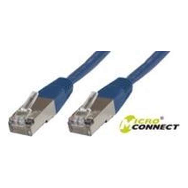 Microconnect SSTP CAT5E 1M netwerkkabel Blauw