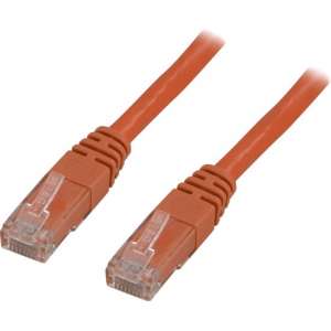 DELTACO TP-60-OR Cat6 U/UTP Netwerkkabel LSZH - Rood - 0.5 meter