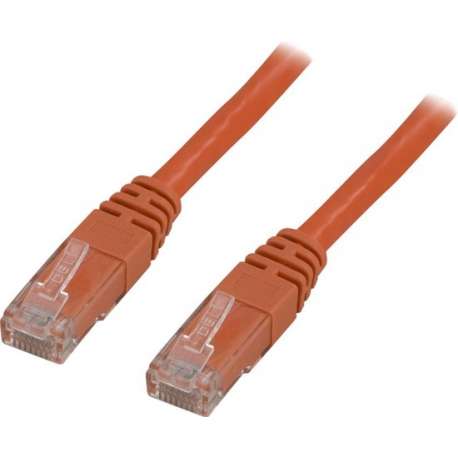 DELTACO TP-60-OR Cat6 U/UTP Netwerkkabel LSZH - Rood - 0.5 meter