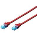 Digitus Cat5e, 0.5m 0.5m Cat5e U/UTP (UTP) netwerkkabel - Rood