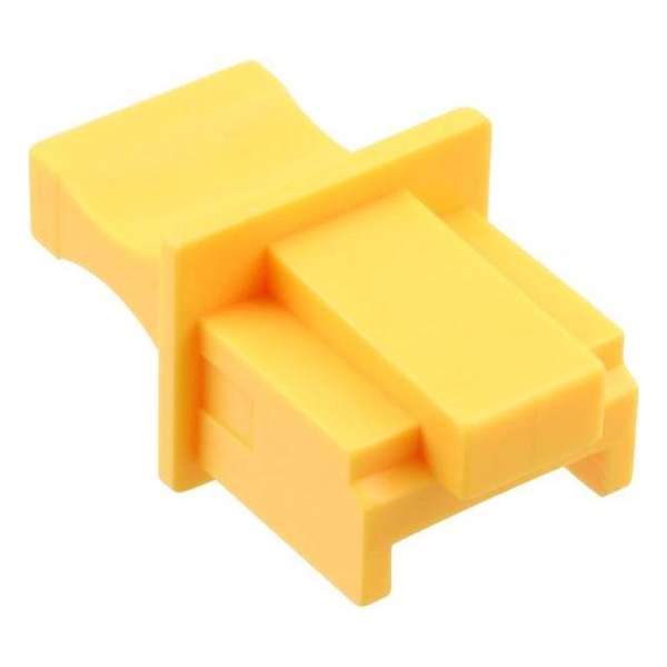 InLine RJ45 (m) afsluitcovers voor RJ45 (v) poorten met platte greep - 10 stuks / geel