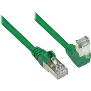 S-Impuls S/FTP CAT6 Gigabit netwerkkabel haaks/recht / groen - 0,25 meter