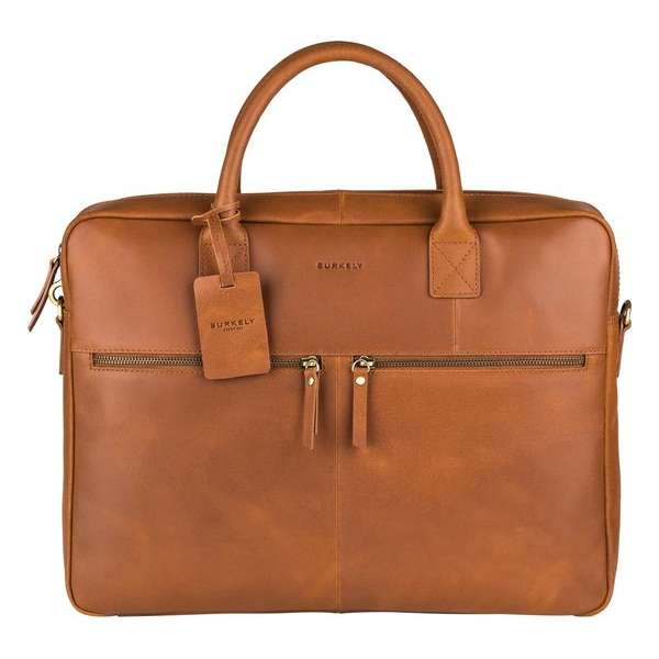 BURKELY BY BOL.COM Bart Laptoptas - 15,6 inch - Cognac