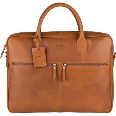 BURKELY BY BOL.COM Bart Laptoptas - 15,6 inch - Cognac