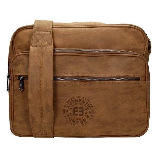 Enrico Benetti Madrid Schoudertas - 17,3 inch Laptoptas - Bruin