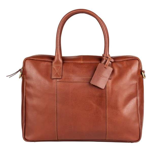 BURKELY Kay Schoudertas - 15,6 inch Laptoptas - Cognac