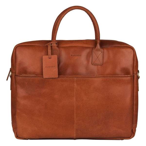 BURKELY Vintage Max Aktetas - 17 inch Laptoptas - Cognac