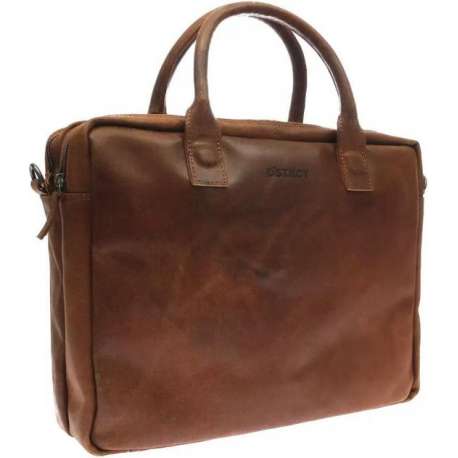 DSTRCT Fletcher Street Leren Laptoptas - 15,6 inch - Cognac